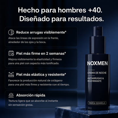 Crema de Noche para Hombre 40+ | Rostro y Cuello