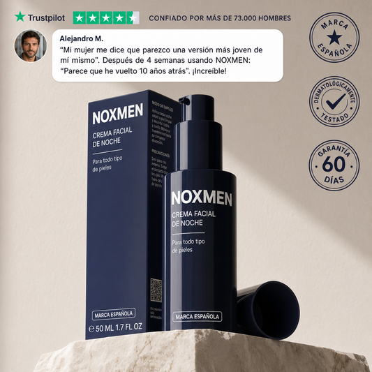 Crema de Noche para Hombre 40+ | Rostro y Cuello