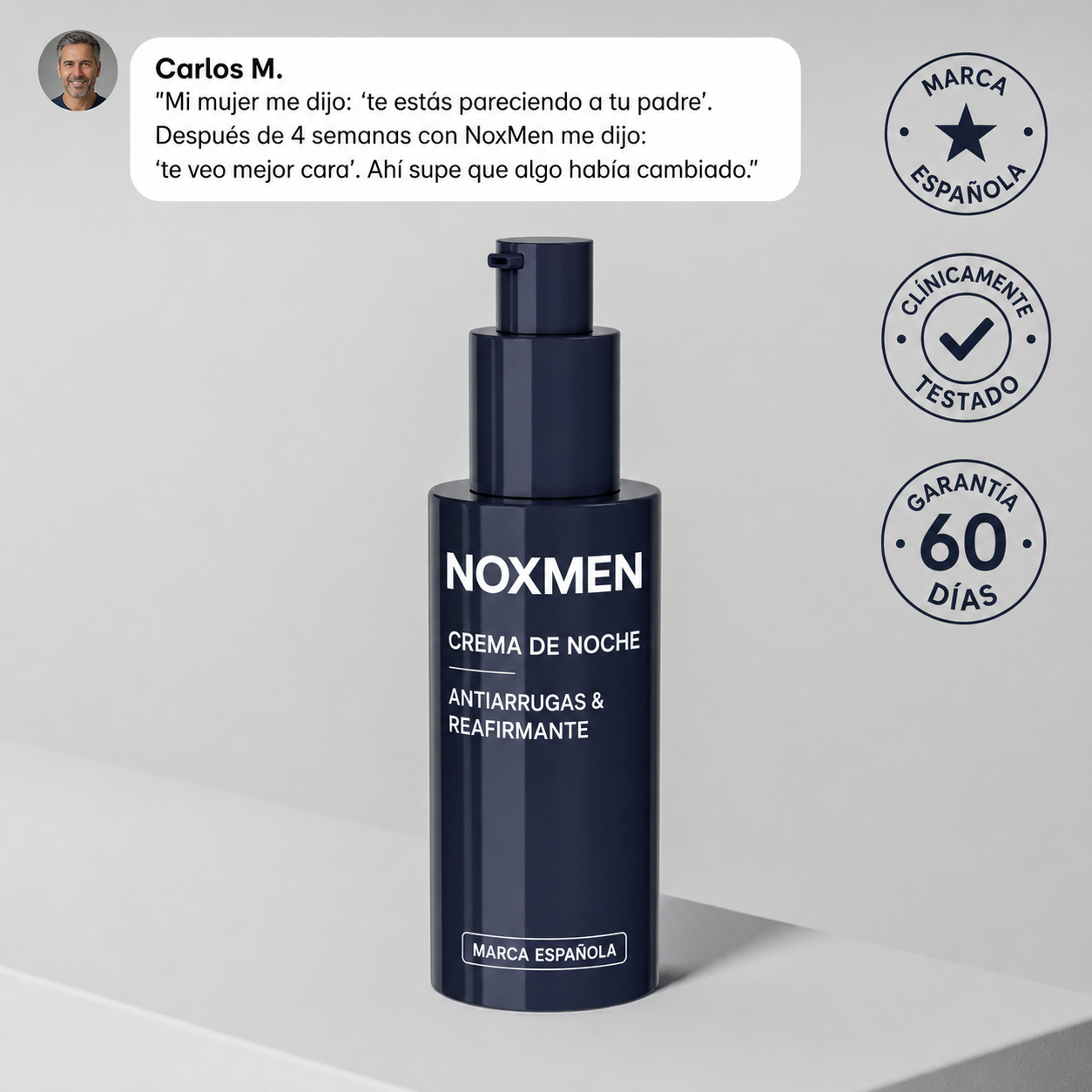Crema de Noche para Hombre 40+ | Rostro y Cuello