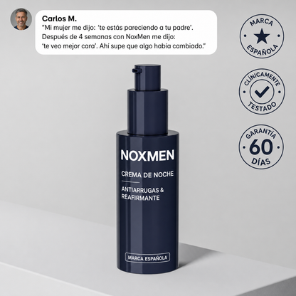 Crema de Noche para Hombre 40+ | Rostro y Cuello